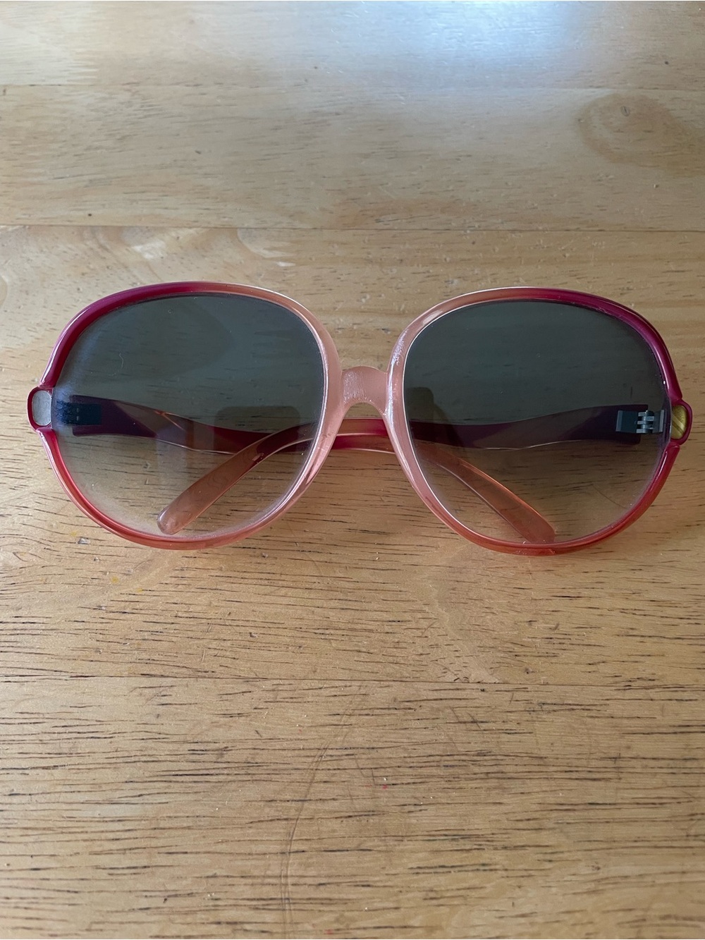 Vintage Pink Gradient Oversized Women's Sunglasses